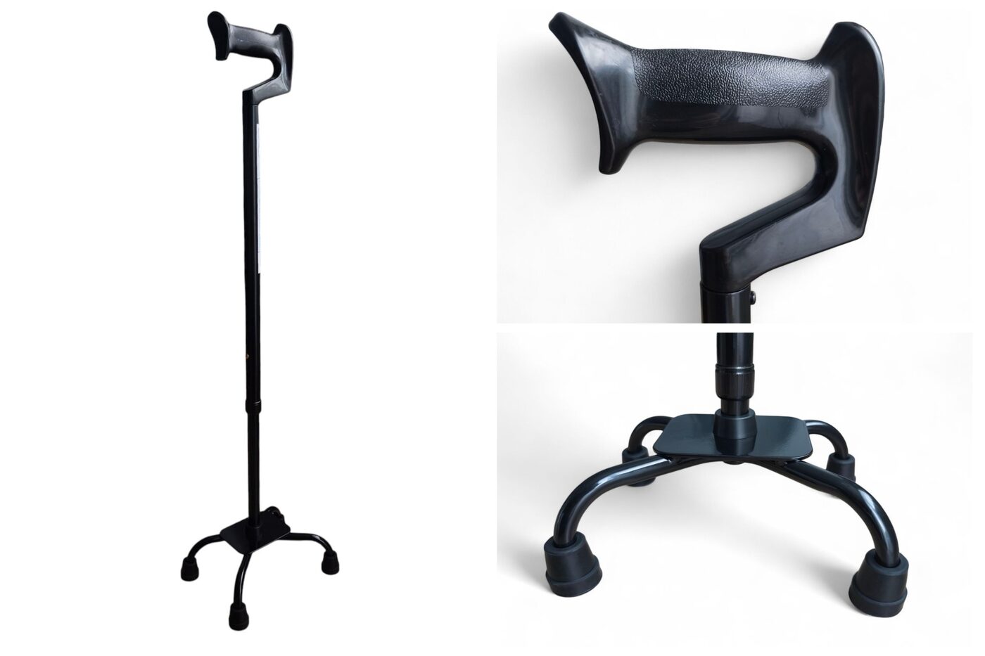 Četrkāju spieķis ar plašu pamatni, nodrošina labu atbalstu