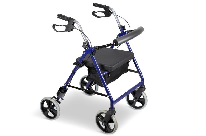 Impala 4-riteņu rollators ar sēdekli (staigulis ar riteņiem) - Mobilex, līdz 150kg