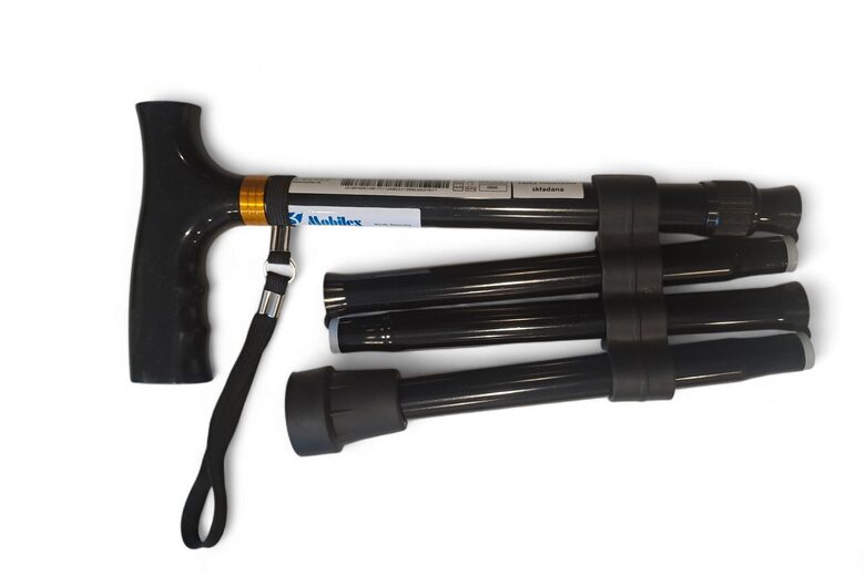 Saliekams spieķis ar regulējamu augstumu un rokturi, 82-92 cm, Mobilex.