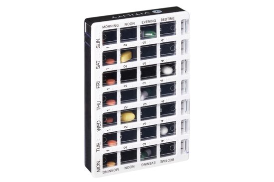 Tablešu organizators (pill box) nedēļai 7×4 – Vitility