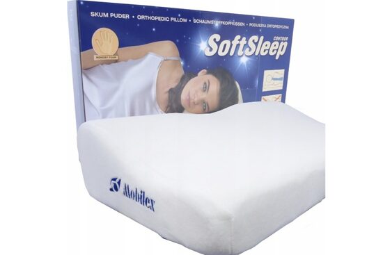 Ortopēdisks Contour spilvens ar Memory Foam, 50×30×9–11.5 cm